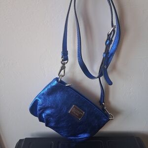 Marc Jacobs Metallic Blue Crossbody Bag